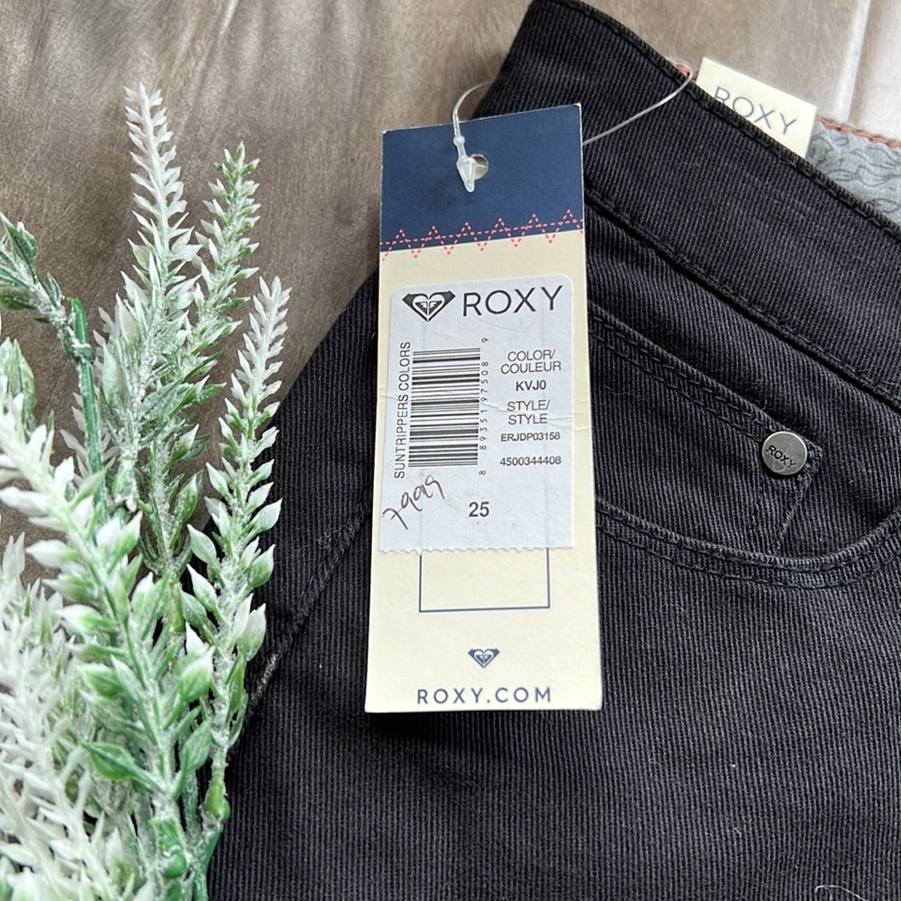 🎁4/$25 - ROXY Suntrippers black skinny jeans - 28W - NEW ☀️ - Picture 4 of 11